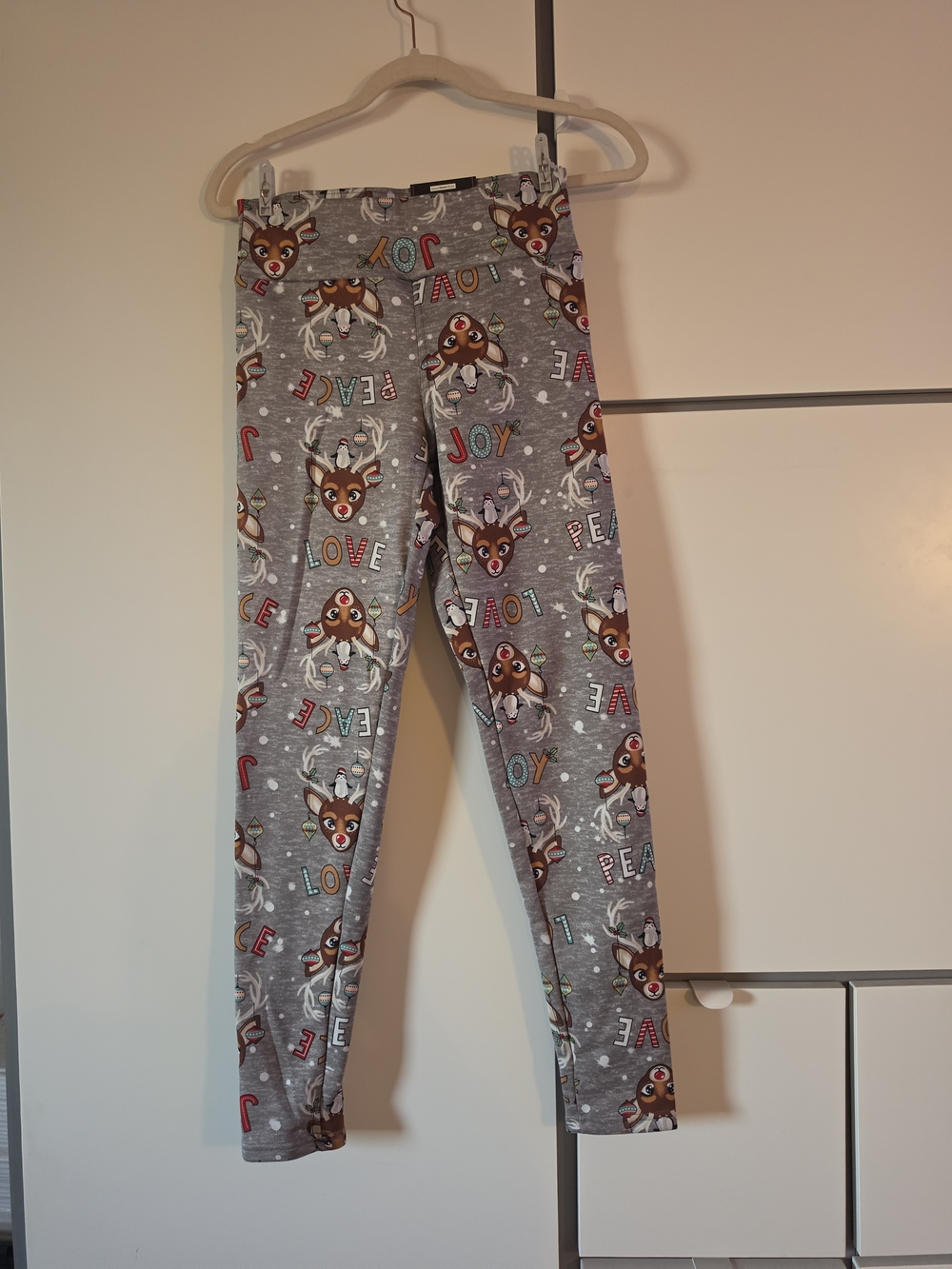 gray holiday  leggings